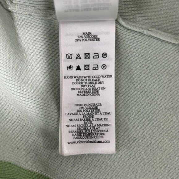 VVB Victoria Beckham Sweater Womens Medium Colorblock Turtleneck Pullover Boxy - Picture 11 of 11